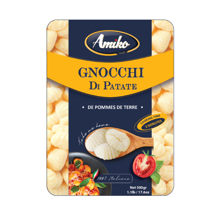 Итальянская мука из твердой пшеницы и 80% картофеля, паста gnocchi