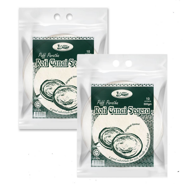 Hot Sale Ready to Eat Halal Lazat Roti Paratha - Original 10's (500g X 24pkt) Indian Pancake