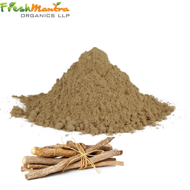 Indian Herbal Organic Liquorice Powder Mulethi sweet flavored dried root powder for Immunity Boosting