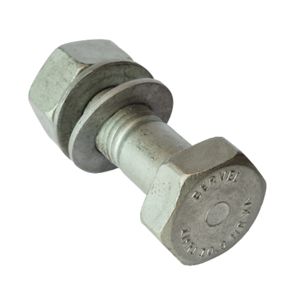 Болтовые сборки M20 10,9/10 flZn EN 14399-3, EN14399-4, высокопрочные структурные болты для предварительной загрузки