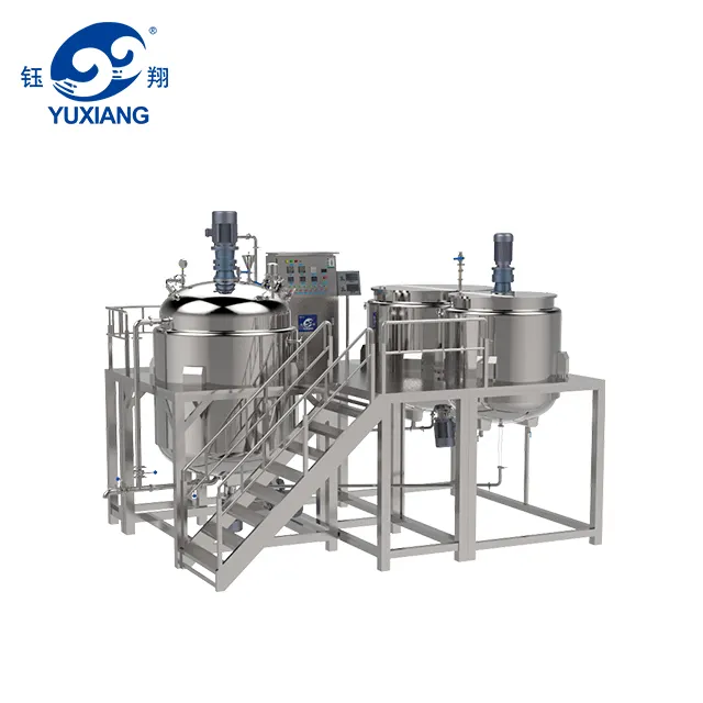 Hot Sales Vacuum portable mixer cosmetic lotion emulsifier machines body cream production line manufacturing equipment