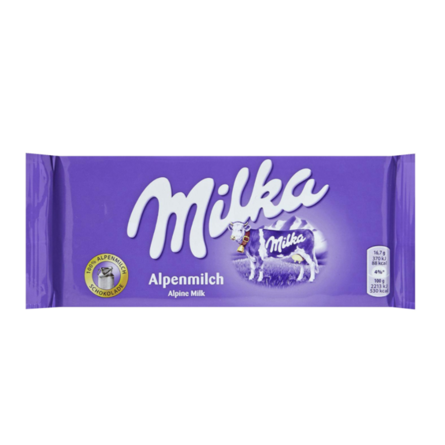 Milka альпенмилный шоколад 100% альпийское молоко для продажи