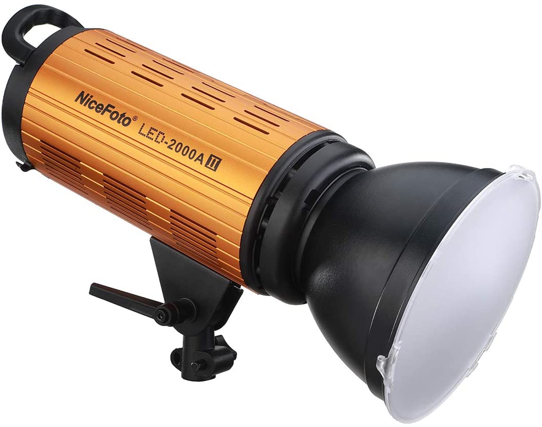 NiceFoto 200W 3200-6500K LED-2000A II Bowens Mount+ CRI96+ TLCI96 Bi-Color COB LED Video Light