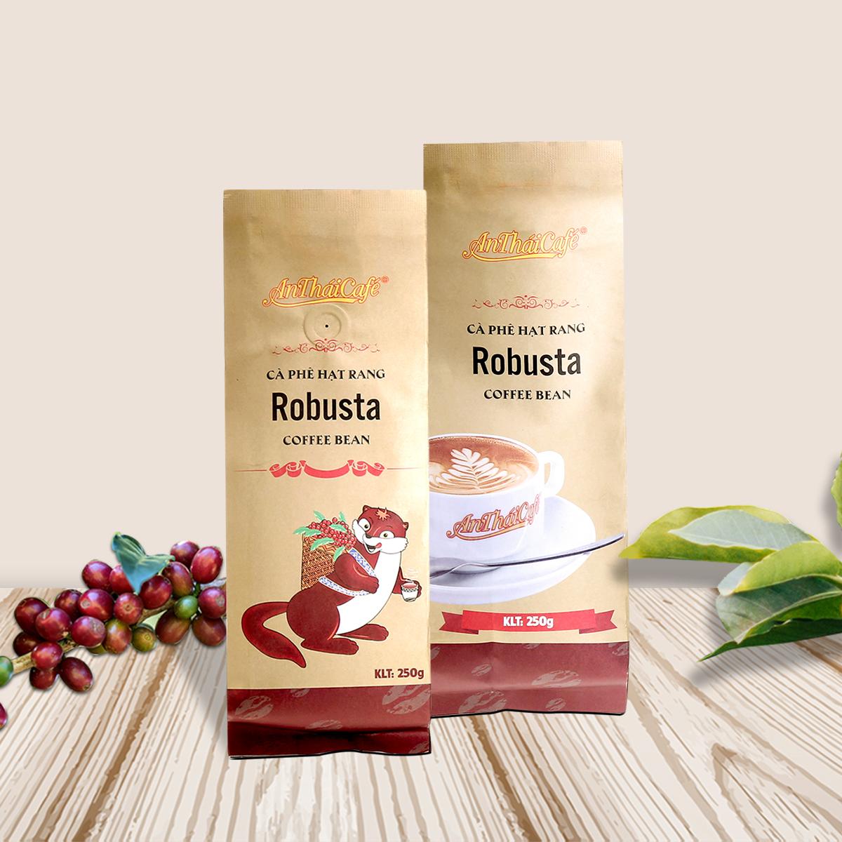 Лучший продавец АРАБИКА И РОБУСТА жареные кофейные зерна брендинг AnThaicafe из Вьетнама кофейные зерна с использованием кофемашины