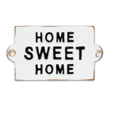 Home Sweet Home Wall Plaque Cast Iron