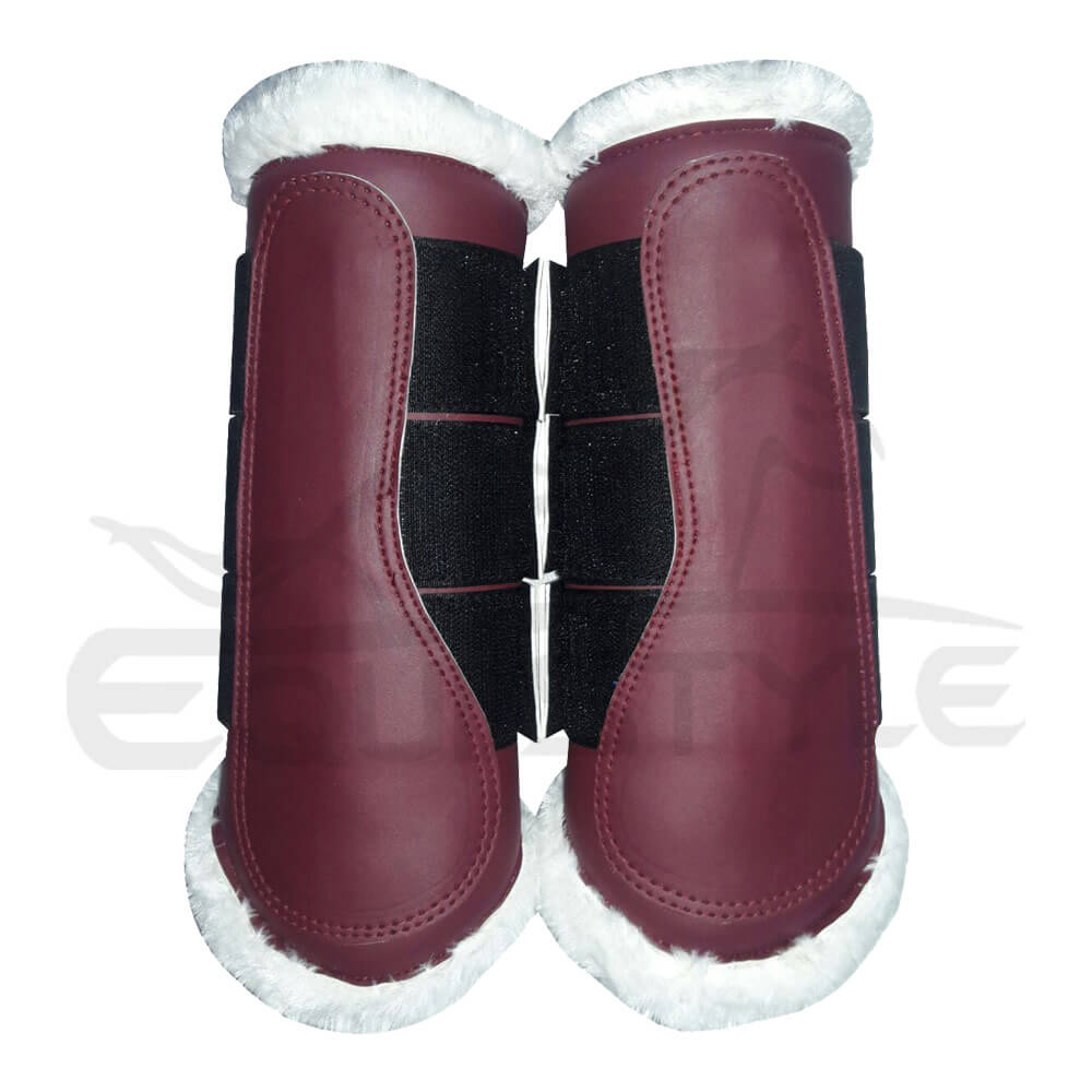 Top Quality Brushing Boots Fleece Lined Leather For Horse Riding Training and Jumping Classy Durable Horse Tack Product