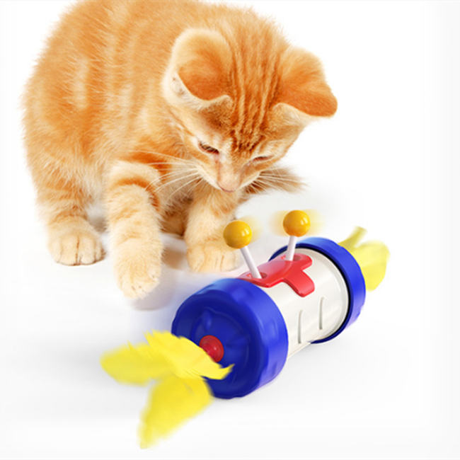 2021 Pet Supplier Automatic Cat Toys Interactive Smart Teasing Pet Scratching Whirling Cat Toys
