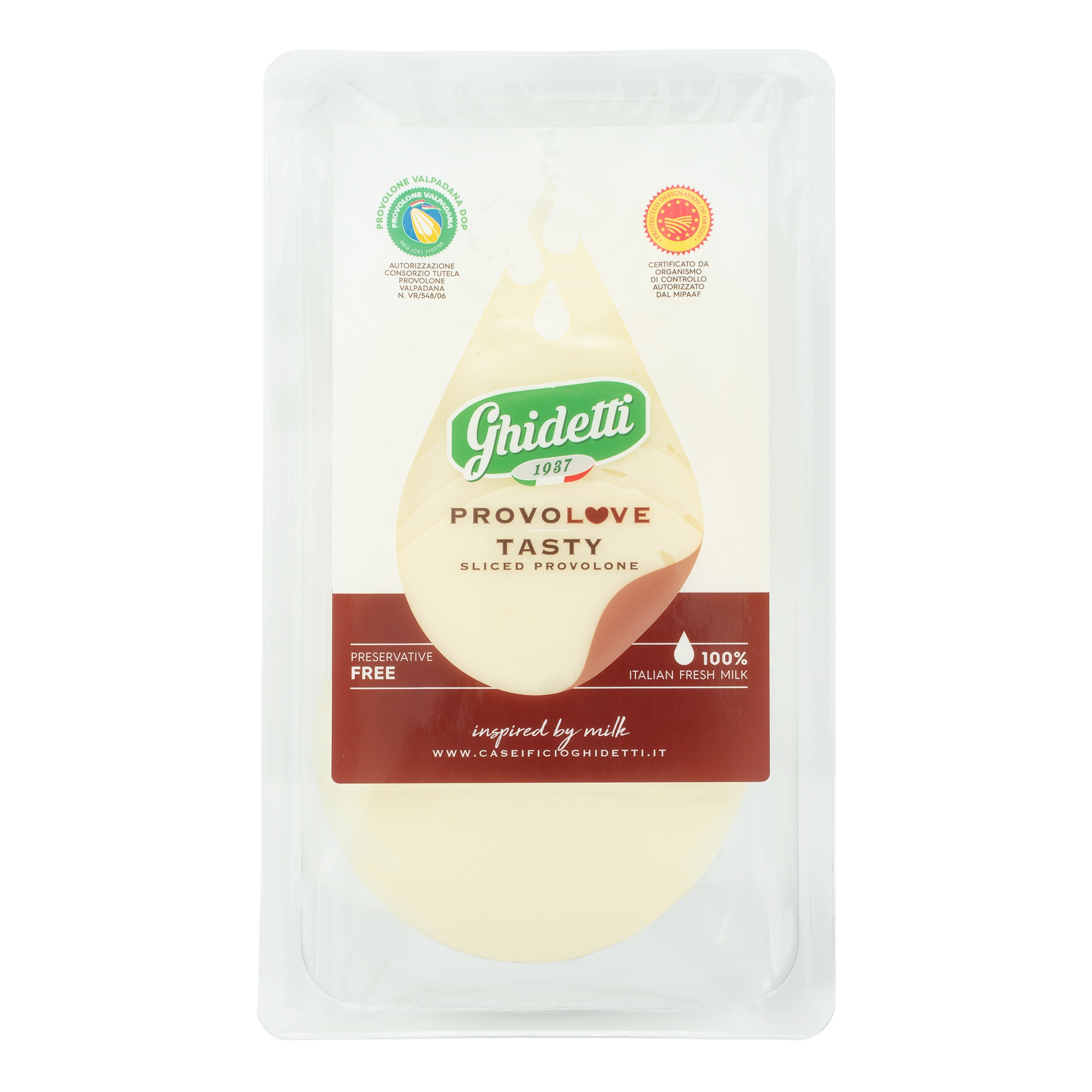 Gold Standard Italian Provolone Valpadana PDO Cheese Sharp Sliced 100g Perfect for Any Sandwich