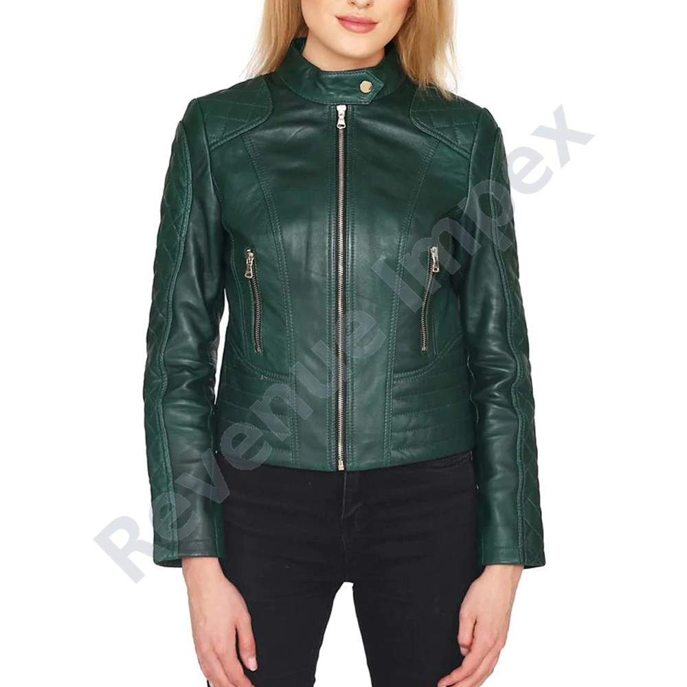 Women Outwear Suede Leather Jacket