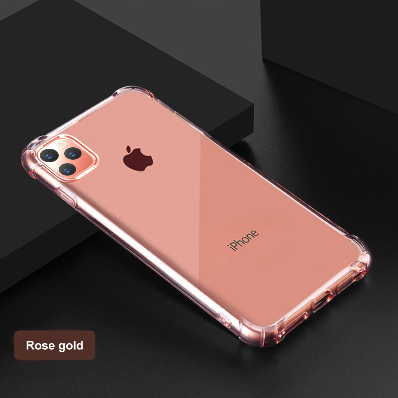 Wholesale Crystal Clear Soft Luxury TPU Silicone Phone Cell Case for iPhone 11