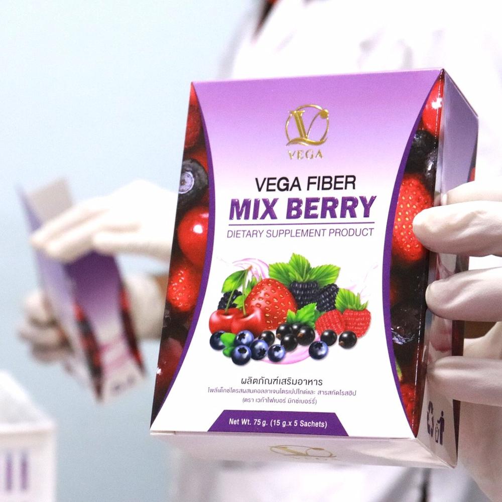 Пищевые добавки VEGA Fiber Mix Berry, похудение, коллаген, здоровый порошок, напиток
