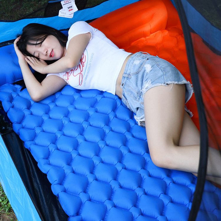 FLYFIT Inflating Insulated Sleeping Pad Mat With Pillow Matress For Camping Winter Camp Inflatable Outdoor Sleeping Pad