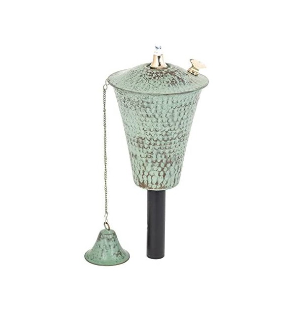 Iron pipe garden decorative oil torch on pole