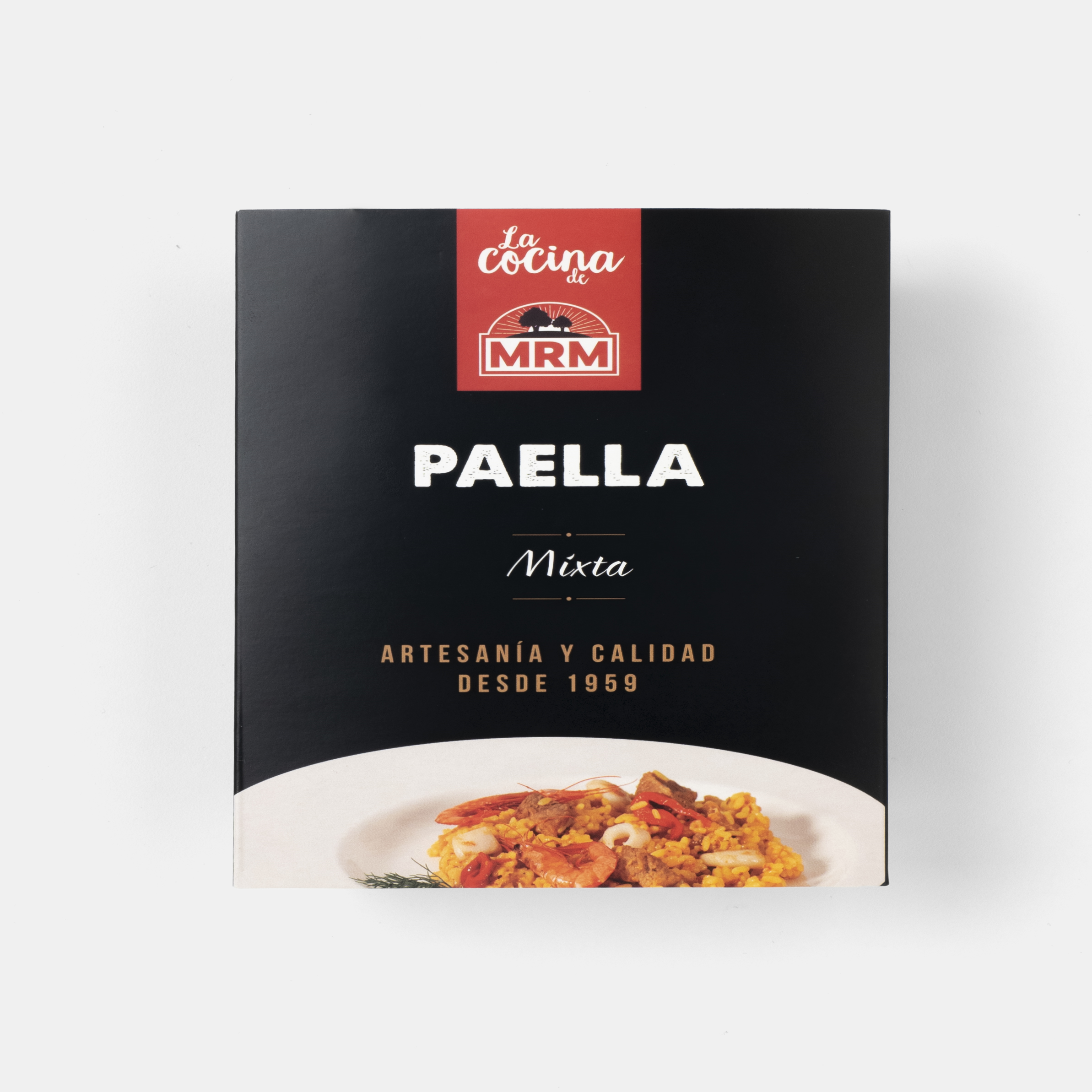Ready meals - Paella , Smoked rice with Idiazabal cheese and Mediterranean rice with artichoke & sepia - One portion