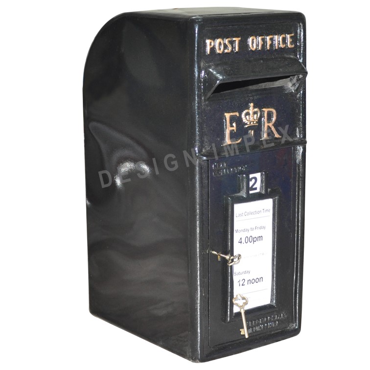 ER ROYAL MAIL POST BOX BLACK