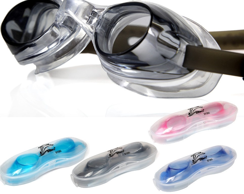High quality simple multi color high definition swimming glasses
