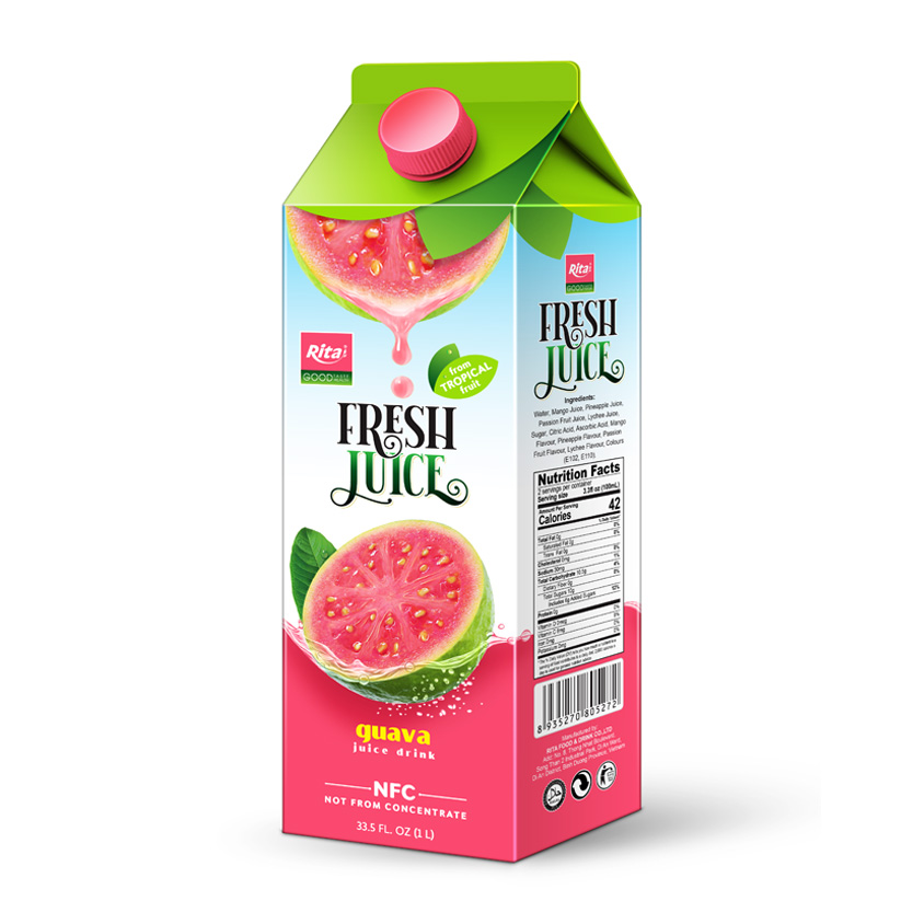 1L Paper Box NFC Guava Juice Drink