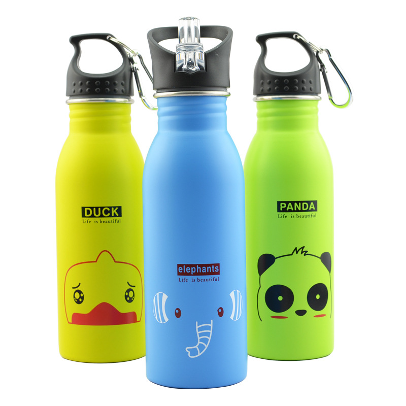 Durable eco-friendly single wall 18/8 stainless steel kids water bottle