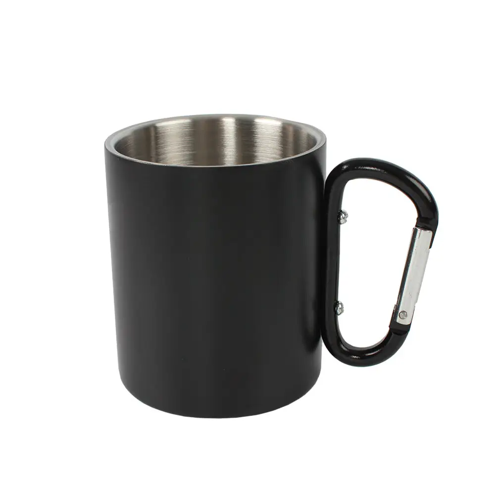 Stainless Steel Cup with Carabiner Handle