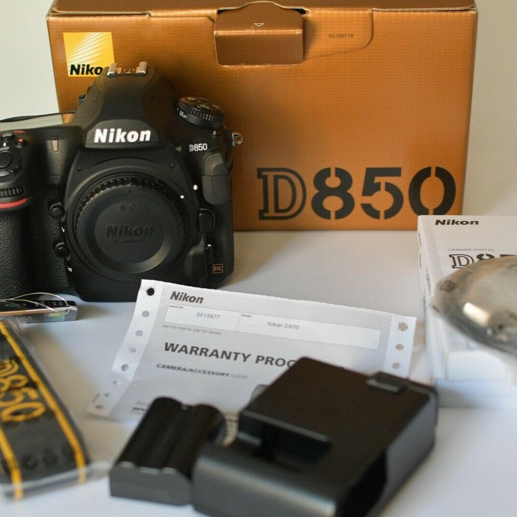 TOP QUALITY for 100% Nikons D850 FX DSLR Camera with 24-120mm f/4G AF-S ED VR Lens+ 64GB Pro Video Kit in stock.