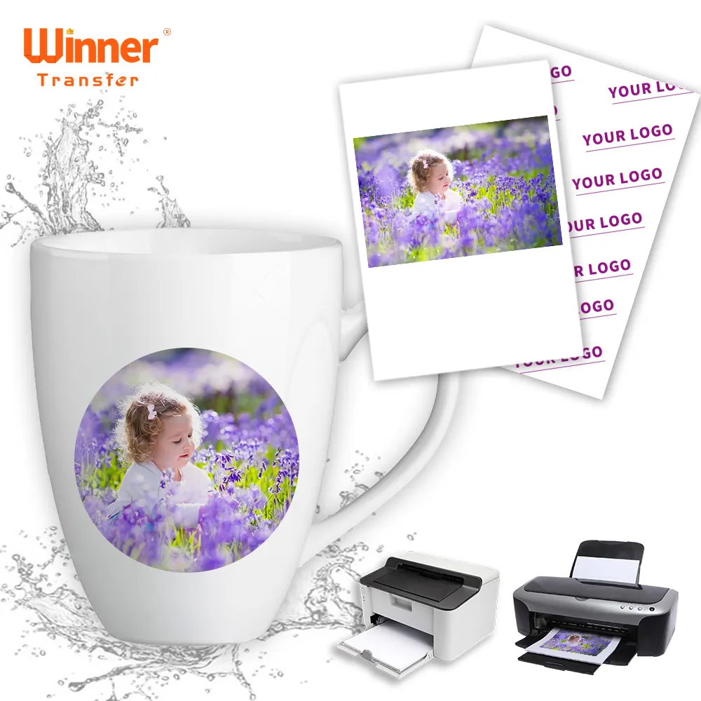 Winner transfer high density No bake Clear water transfer printer A4 transfer paper for mugs for Inkjet&laser printers