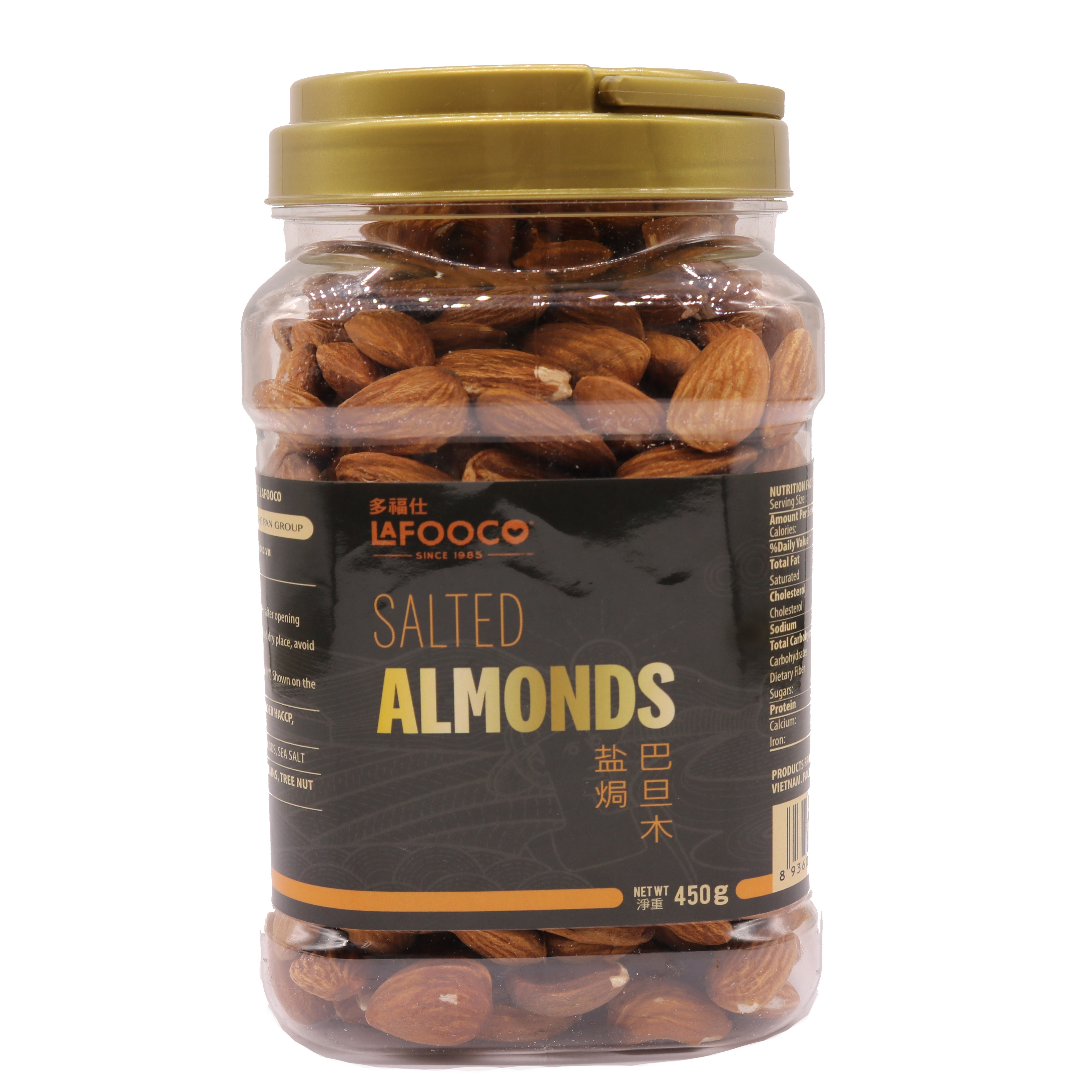 Соленый миндаль 450 г LAFOOCO Jar натуральный вкус лучшее качество