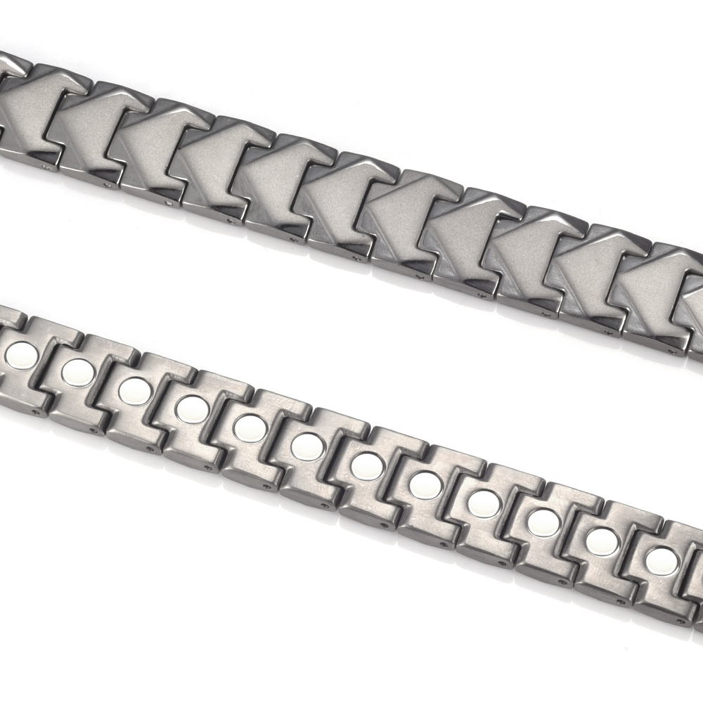 Energinox Elegant Stress Relief Hypoallergenic Pure Titanium Germanium Magnetic Therapy Bracelet for Arthritis Carpal Tunnel