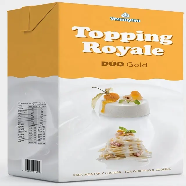 Topping Royale Duo Gold Blended Whipping and Cooking Cream Alternative 1L & 10L