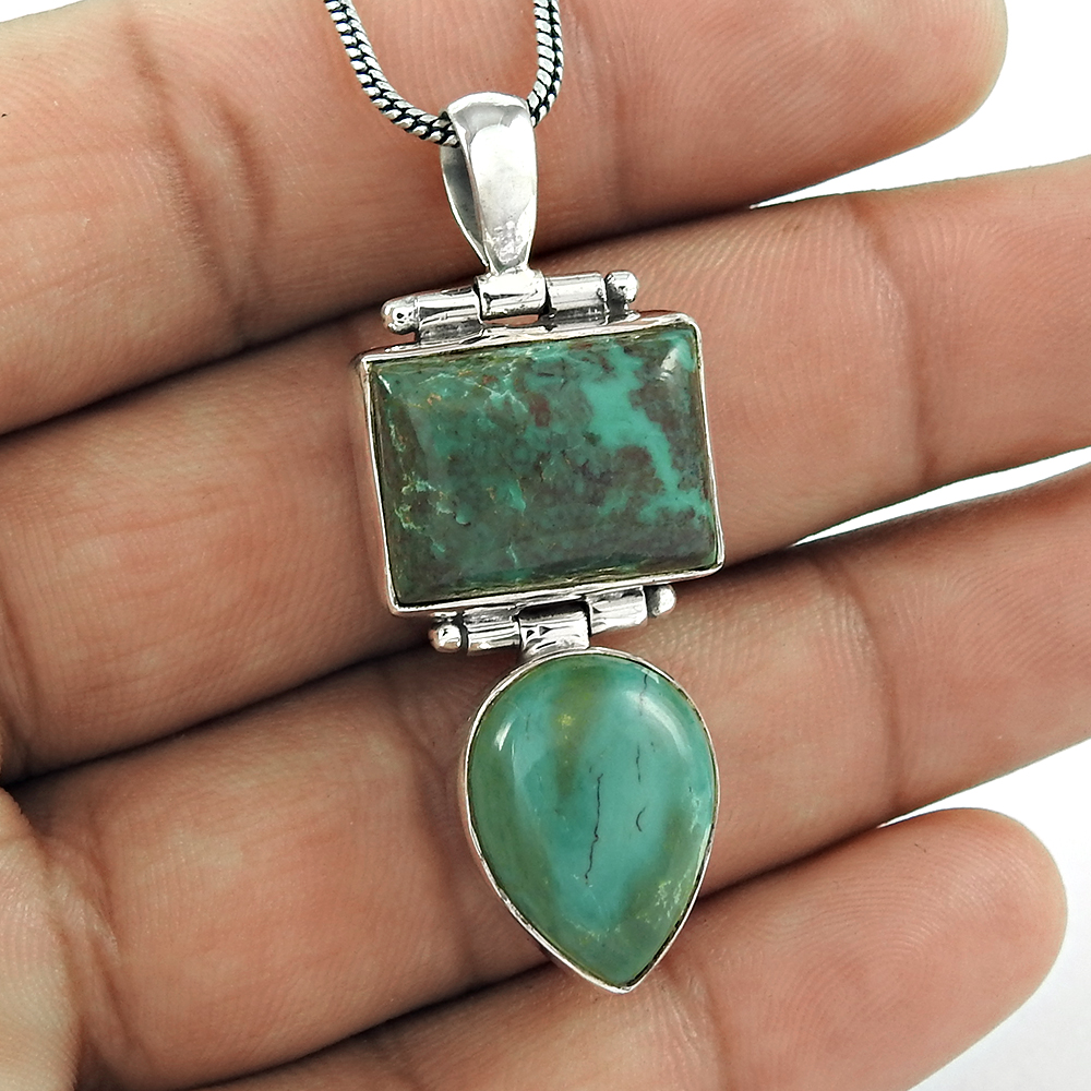 Sky blue turquoise pendant handmade silver jewellery suppliers 925 sterling silver wedding & fashionable pendants
