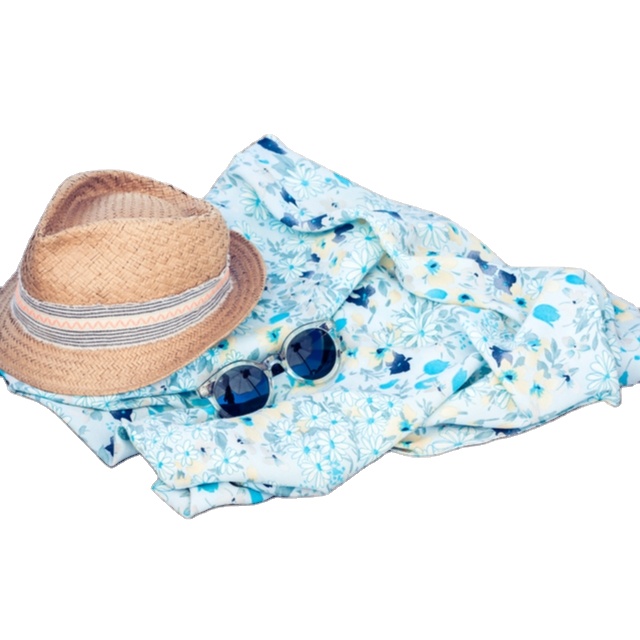 Seasonal promotional 100% cotton digital printed beach dress pareos and sarongs for sale