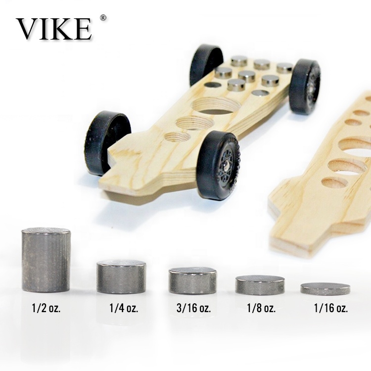 Инкрементные вольфрамовые цилиндры Pinewood Derby, вес 2 унции, диаметр 3/8 дюйма