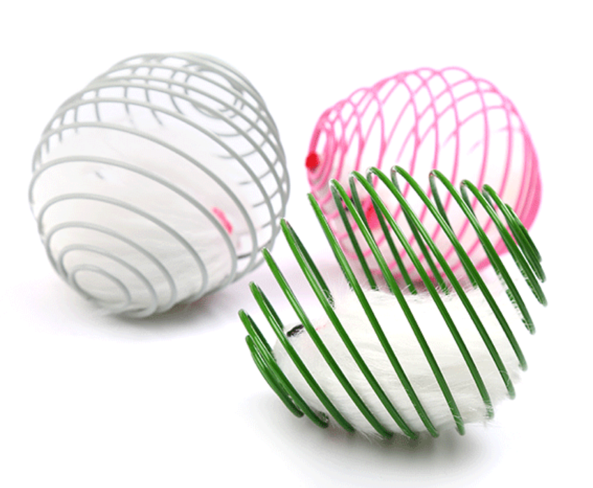 kingtale Interactive A Plush Mouse In A Stainless Elastic Steel Cage Cat Toy