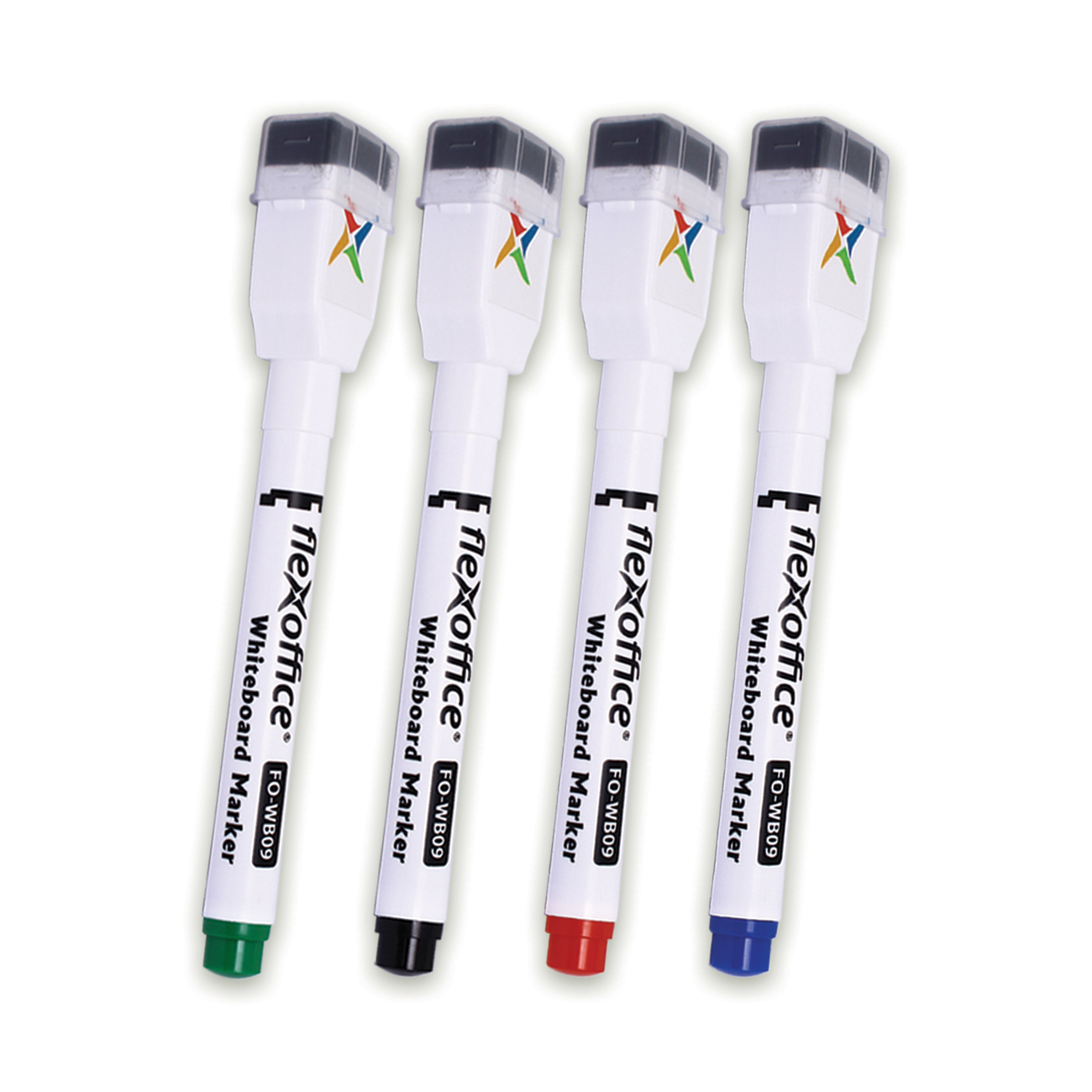 Convenient Dry-eraser Ink Marker for Kid Blue Black Red Green Whiteboard Marker with Eraser FO-WB09