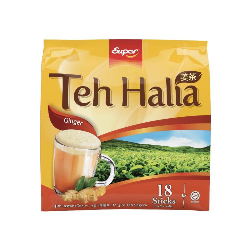 3 в 1 молочный чай Teh Halia - Ginger 18s X 25 г сделано в малайзии