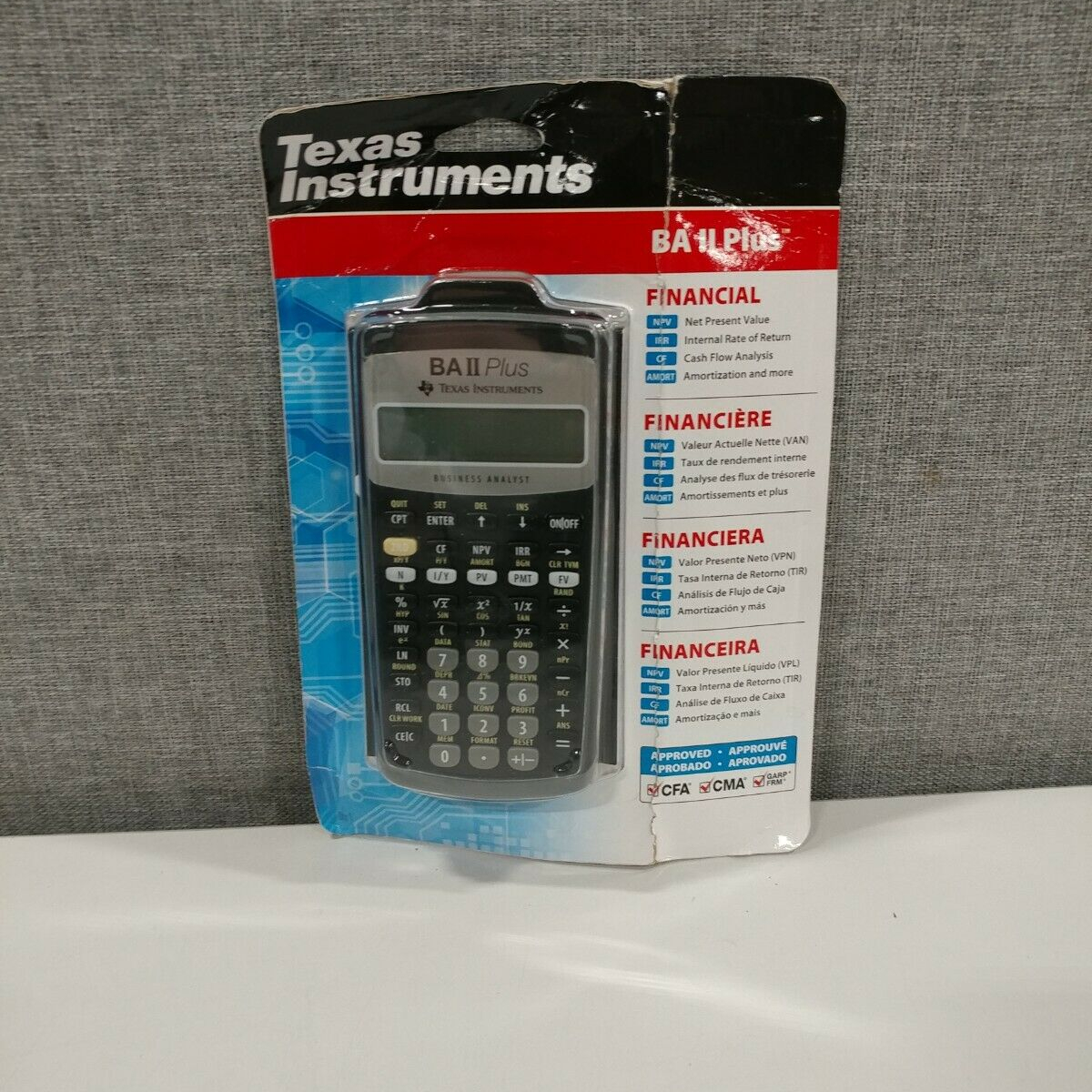 Лучшая цена на оригинальный новый финансовый калькулятор Texas Instruments BA II Plus, черный