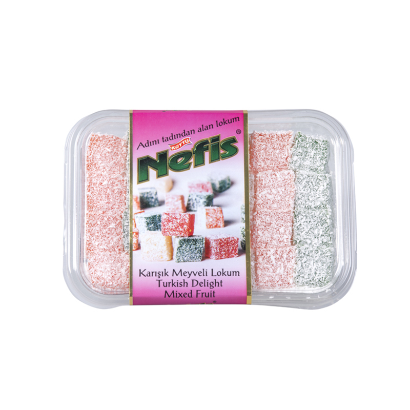 Turkish Delight with Mixed Fruit Flavour Best Quality Turkish candies "Lokum"