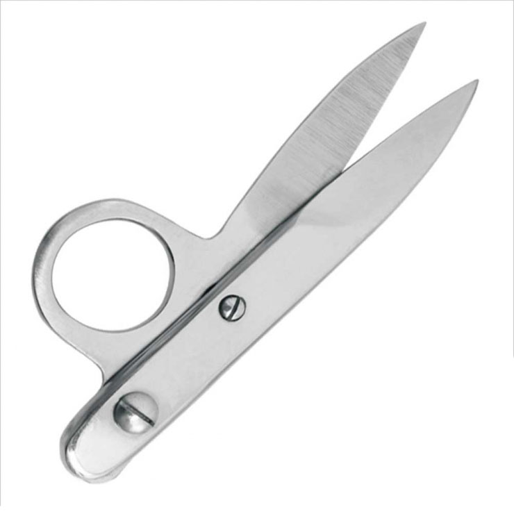 Thread Cutting Scissors With One Ring Stainless J2 Steel Embroidery Cutters Trimmers Sewing Scissors