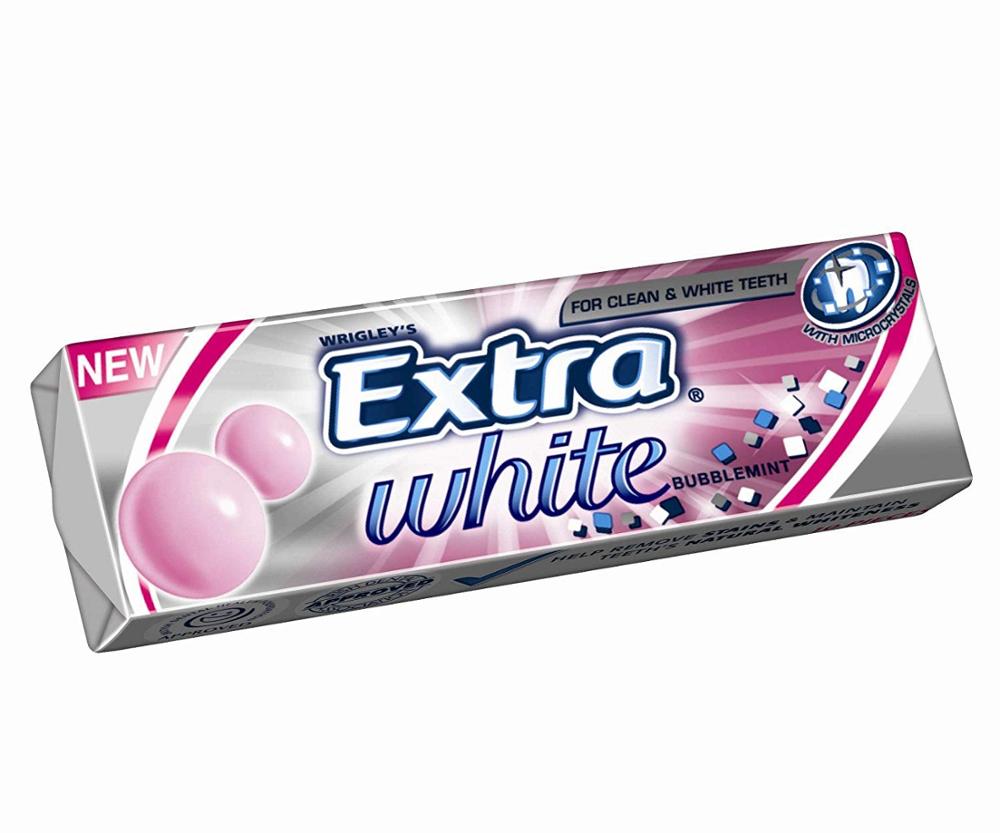 (30 пакетов (полная коробка) Экстра жевательная резинка Wrigley's Bubblemint