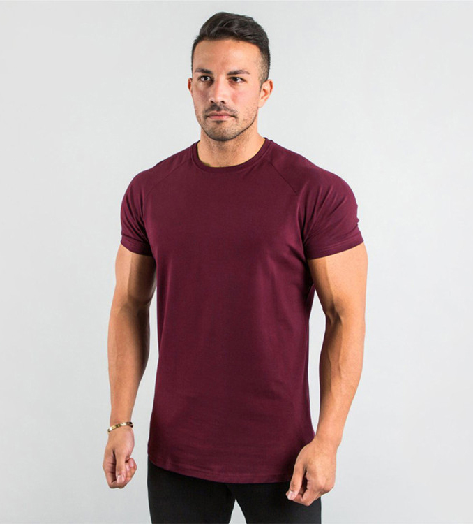 OEM Latest New Designs High Quality Men's Gym Wear T-Shirts / Men's Crew Neck Short Sleeves Blank 100% Cotton Running T Shirts