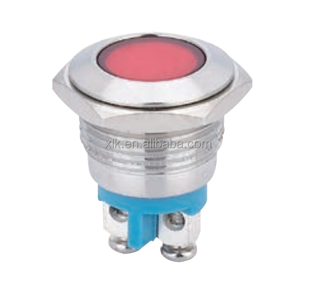 IN117 8mm 12V 24V 110V 220V metal polit lamp red LED indicator light