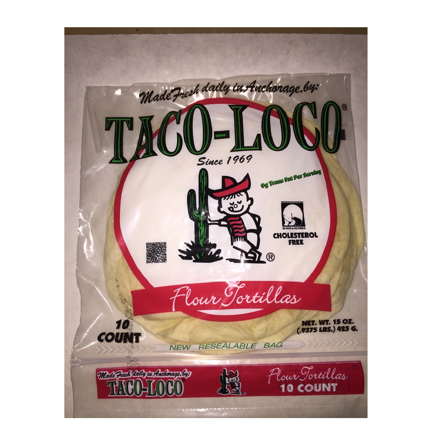 8" Flour Tortillas Taco Loco Medium Model Number 7820311122