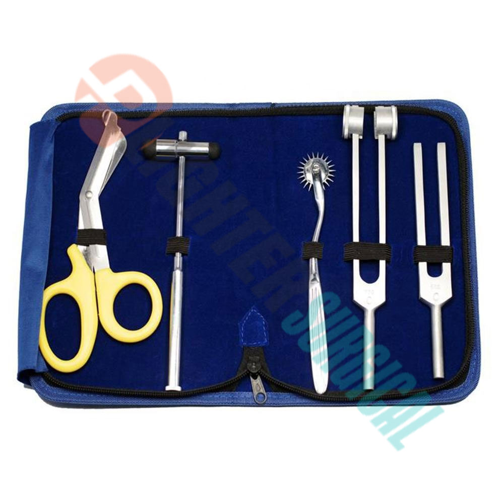 Medical Student Diagnostic Kit 6 Piece - Reflex Hammer and Tuning Fork Set C 128 and C 512