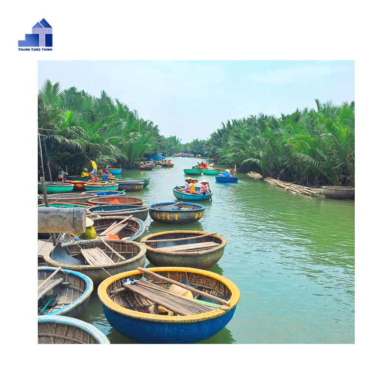 High quality Bamboo Boat Small Fishing Coracle Boat for wholesale WhatsApp: +84 937 545 579
