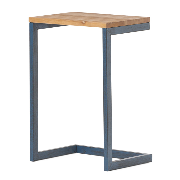 U.S. warehouse stock Outdoor Antique Finish Firwood C Shaped Table
