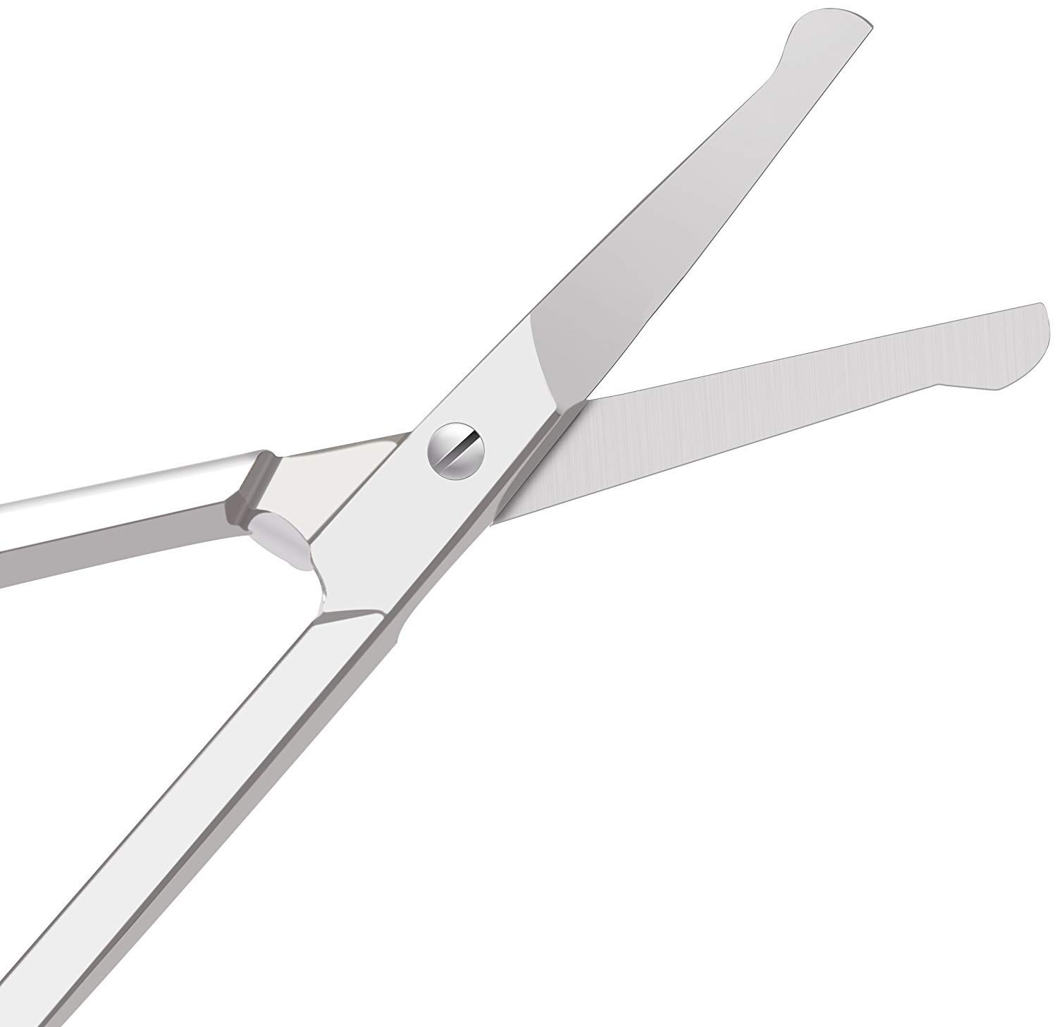Mustache Nose Hair & Beard Trimming Scissors Safety Use for Eyebrows Curved and Rounded Facial Hair Scissors for Men