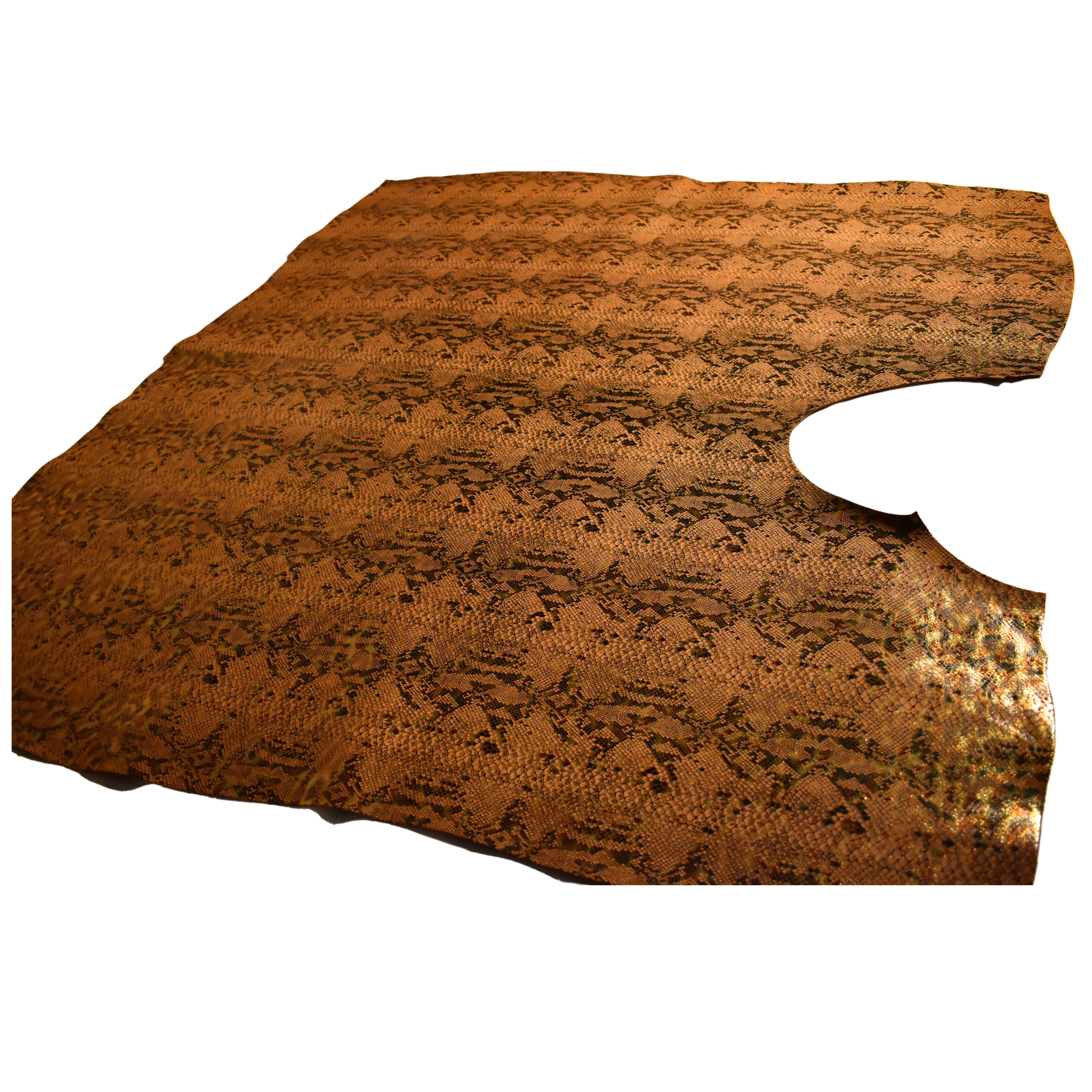 Leather Produced In Italy with SnakeSkin Glitter Leather Fancy