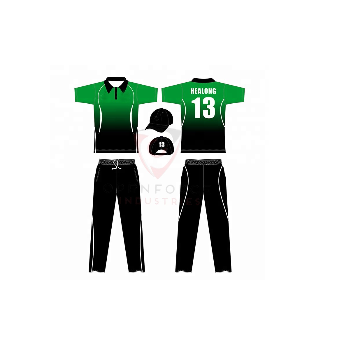 Plain/Sublimated Men's Sports Cricket Uniforms Jersey, Trouser 2 Piece Uniform Set | Openforce Industries