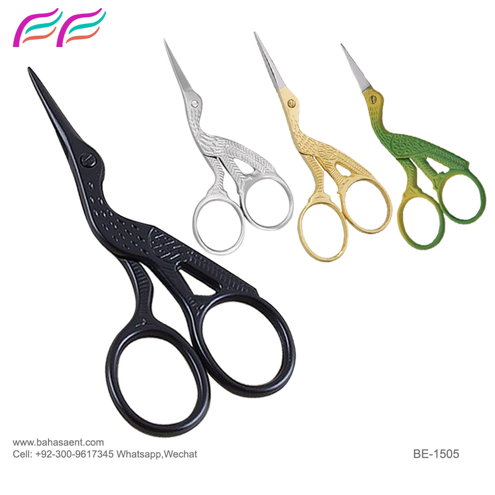 Black Stainless Steel cuticle scissors Fancy Pointed Embroidery scissors by Bahasa Pro