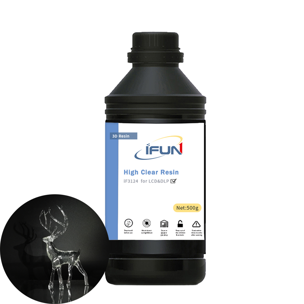 IFun 3124 высокопрозрачный фотополимер для LCD/DLP SLA 3D принтеров, применяющихся для очистки аксессуаров или специальных сувениров