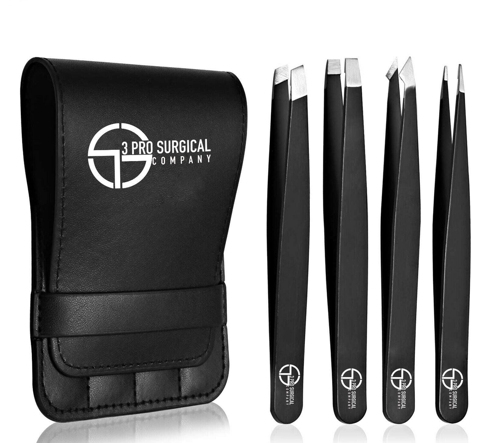 Professional Quality Eyebrow Tweezers Black